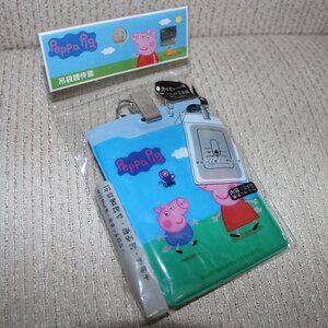 FREE*❤️genuine Peppa Pig & George Pig office student ID card holder lanyard set